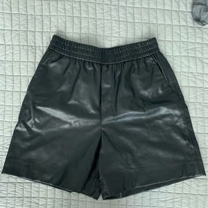 Zara Faux Black Leather Shorts - Size Small